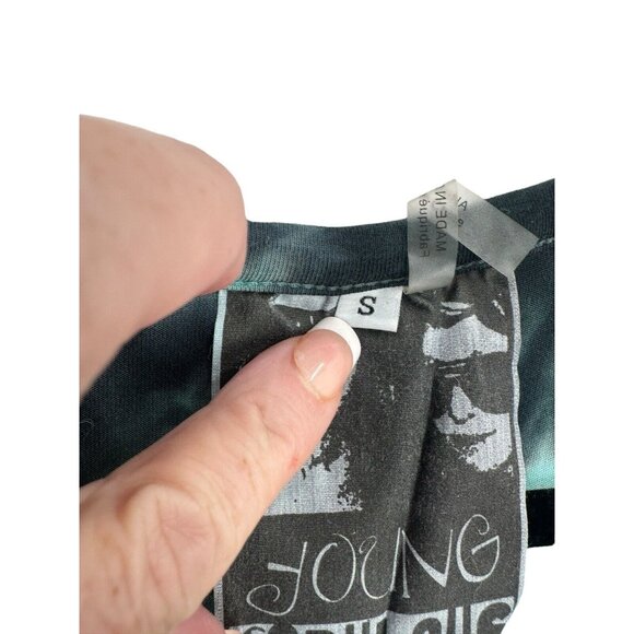 Young Fabulous & Broke Blue Black WhiteTie Dye Dress Beachy Size Small - Picture 3 of 10